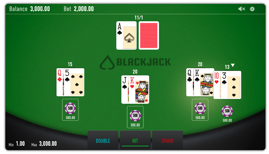 blackjack neo card splitting